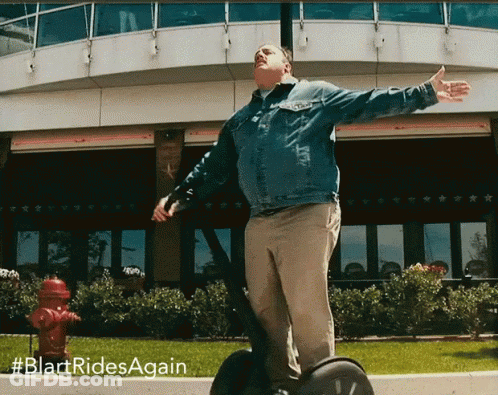 Man Riding Segway #Blartrides Again GIF