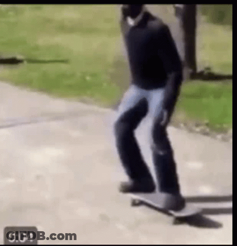 Man Riding Skateboard At 4:04 GIF