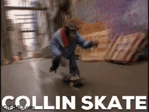 Man Riding Skateboard Named Collin Skate GIF