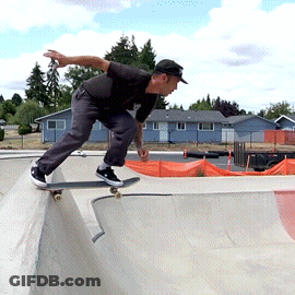 Man Riding Skateboard On Ramp GIF