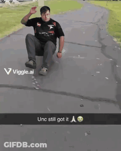 Man Riding Skateboard Saying Unc Still Got It GIF