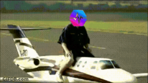 Man Riding Small Airplane W-10 GIF
