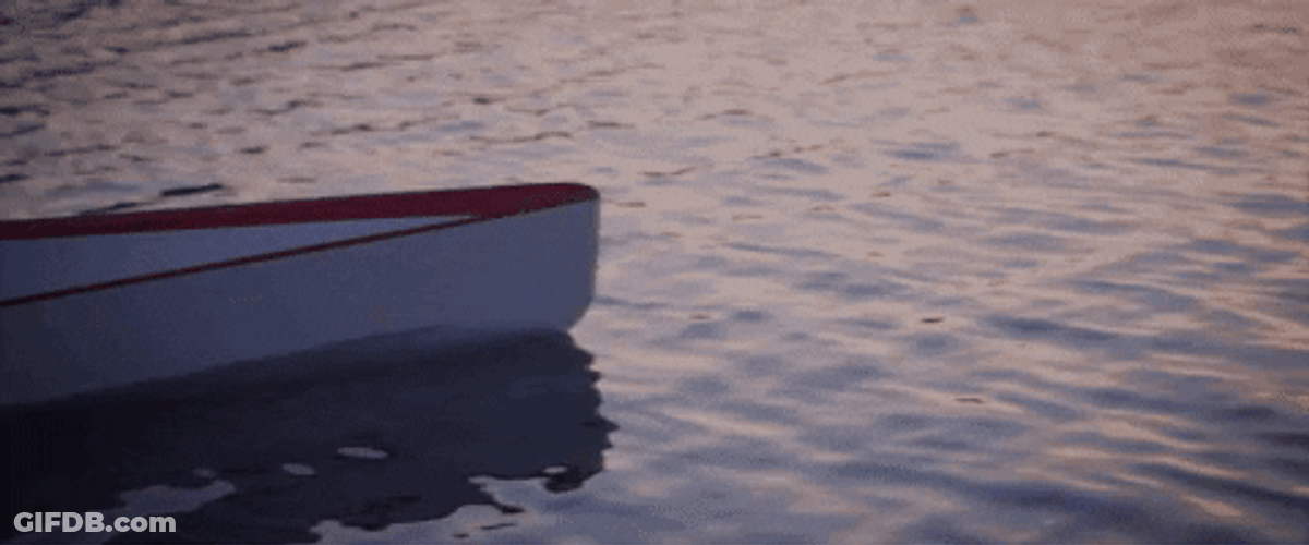 Man Riding The White Canoe GIF