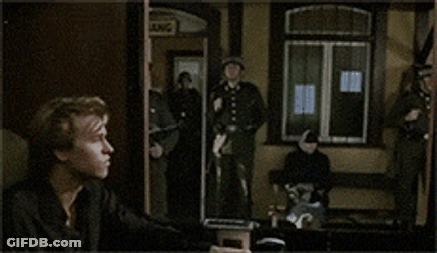 Man Riding Train Bye Bye GIF