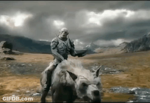 Man Riding White Horse GIF