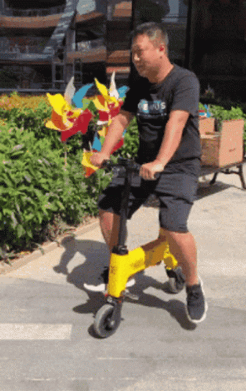 Man Riding Xiaomi Bike GIF
