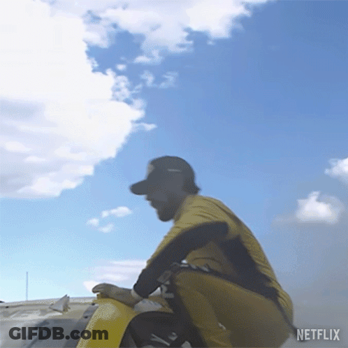 Man Riding Yellow Motorcycle Netflix GIF