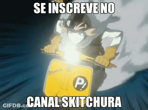 Man Riding Yellow Scooter Se Inscreve No Canal Skitchura GIF
