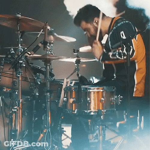 Man Rimshot Drumming GIF