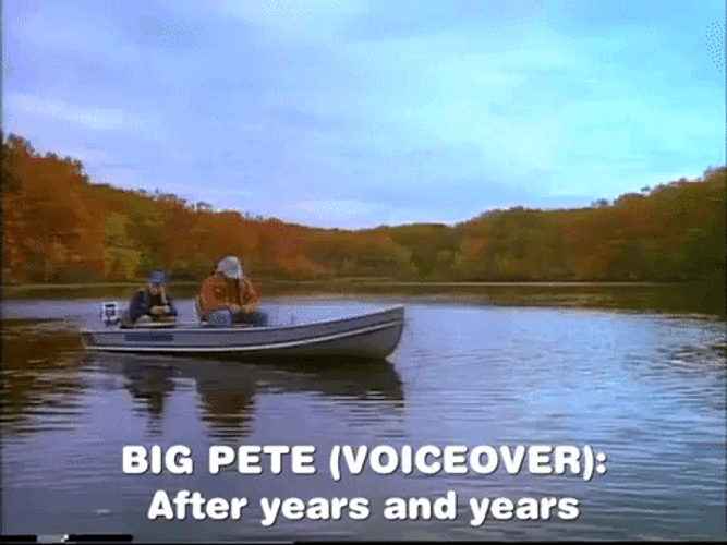 Man Row The Boat To Fish With Friend GIF