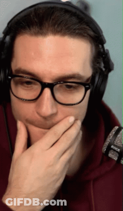 Man Rubbing His Smooth Chin GIF