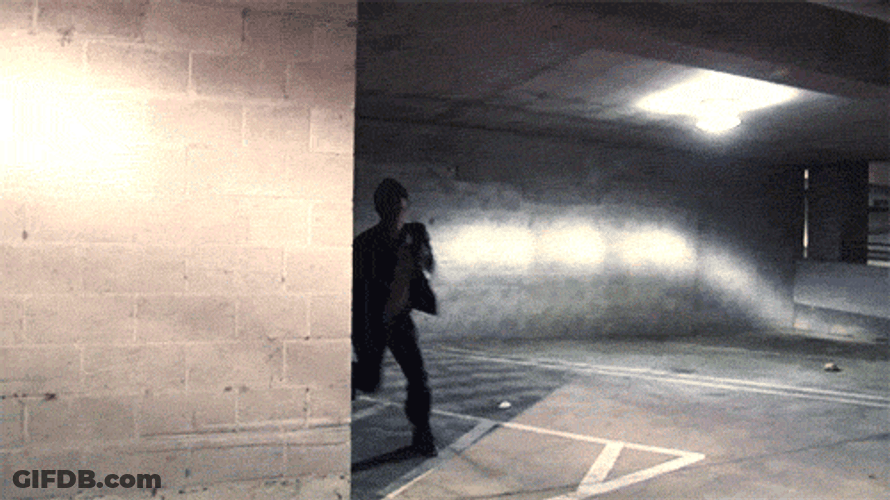 Man Running Away GIF