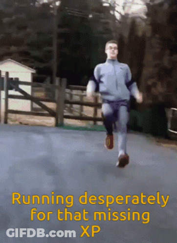 Man Running Desperately For That Missing XP GIF
