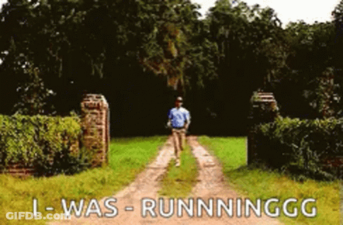 Man Running Down Dirt Road I Was Running GIF