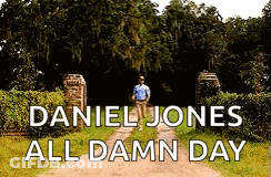 Man Running Down Dirt Road Saying Daniel Jones All Damn Day GIF