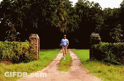 Man Running Down Dirt Road GIF