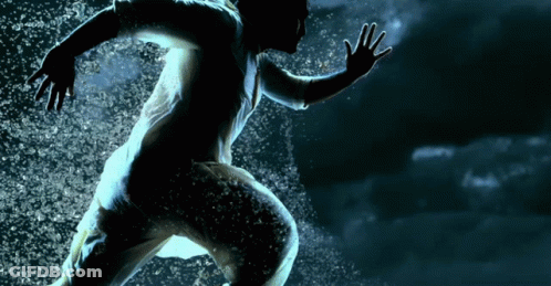 Man Running In Dark GIF