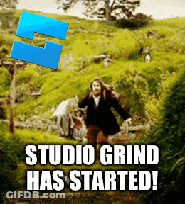 Man Running In Field Studio Grind Has Started GIF
