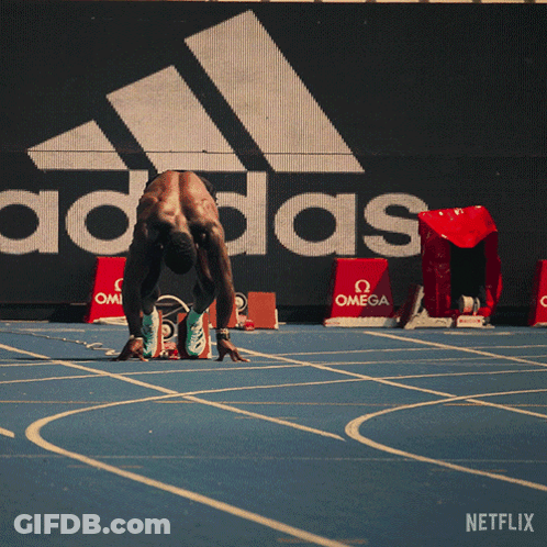 Man Running In Front Of Adidas Logo GIF