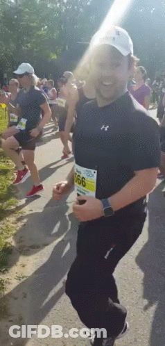Man Running In Number 666 Shirt GIF