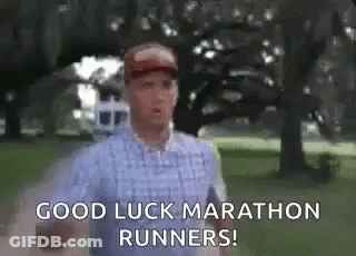 Man Running In Park Good Luck Marathon Runners GIF