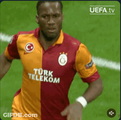 Man Running In Turk Telekom Jersey GIF