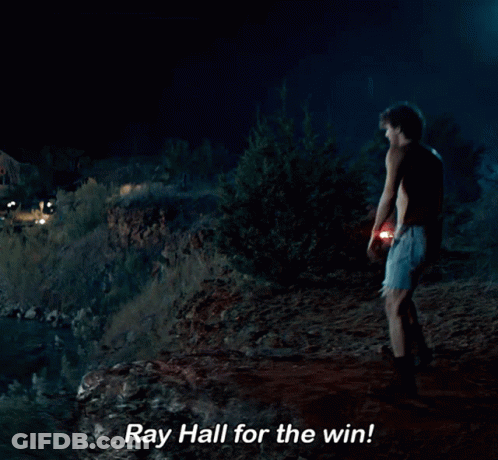 Man Running On A Hill Ray Hall For The Win GIF