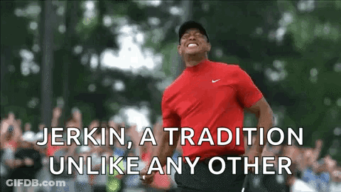 Man Running On Golf Course Saying Jerkin GIF