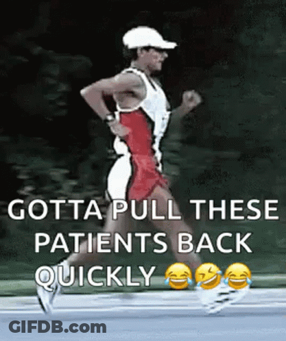 Man Running On Road Gotta Pull Patients Back GIF
