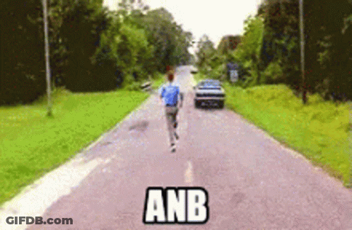Man Running On Road With Anb GIF