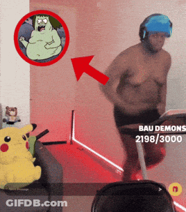 Man Running On Treadmill 2198/3000 GIF
