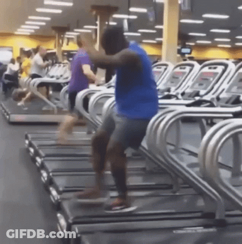 Man Running On Treadmill GIF