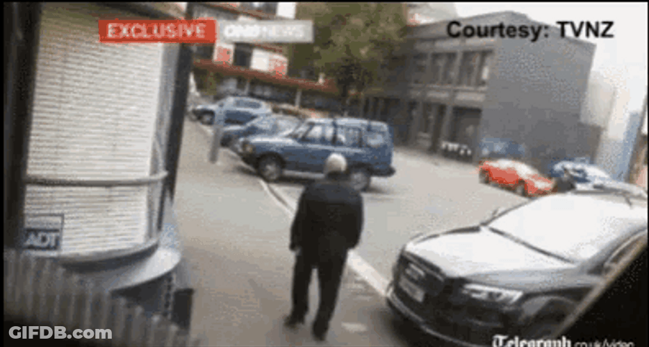 Man Running Scared Of Earthquake GIF