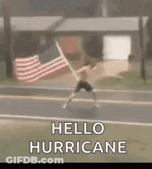 Man Running With American Flag GIF