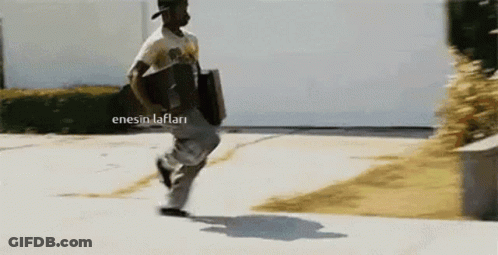 Man Running With Briefcase Enesin Laflari GIF