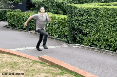 Man Running With Mask GIF