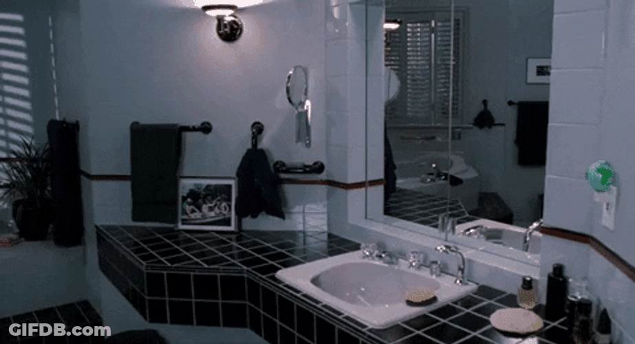 Man Rushing To The Mirror GIF