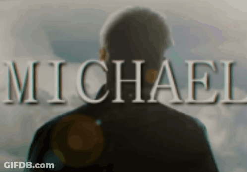 Man's Back In Front Of Word Michael GIF