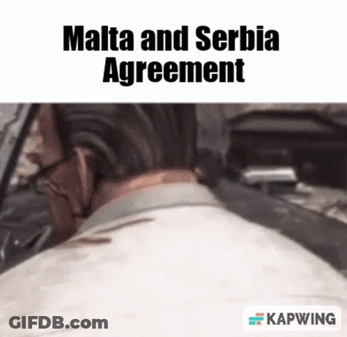 Man's Back Malta And Serbia Agreement GIF