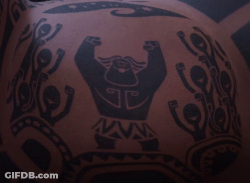 Man's Back Tattoo NVM GIF