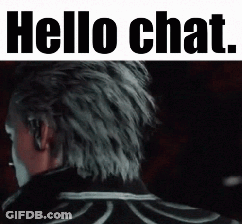 Man's Back With Hello Chat GIF