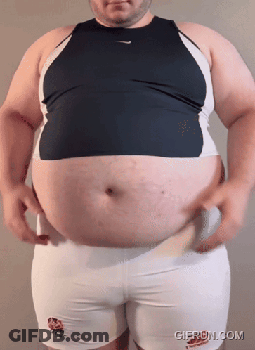 Man's Belly With Gifrun Watermark GIF