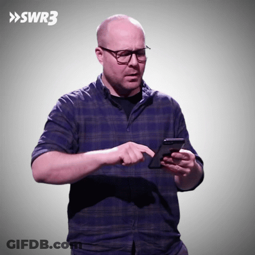 Man's Cellphone Swiper No Swiping GIF