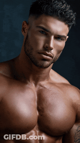 Man's Chest Tattoo Calvin Klein GIF