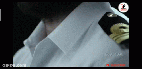 Man's Collar Saying Subscribe GIF