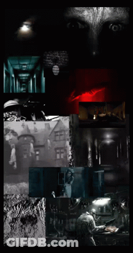 Man's Face And Ghost Collage GIF