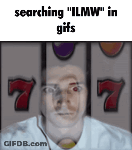 Man's Face Behind Slot Machine GIF