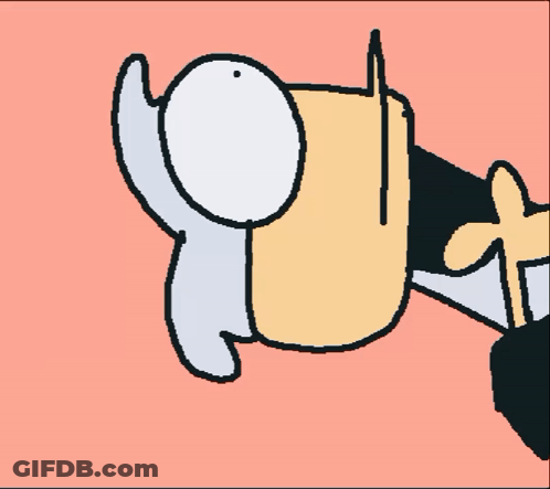 Man's Face Cartoon With White Circle In Middle GIF