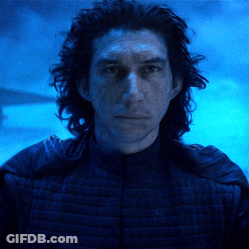 Man's Face Close Up Blue Background GIF