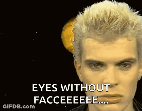 Man's Face Close Up Eyes Without Face GIF